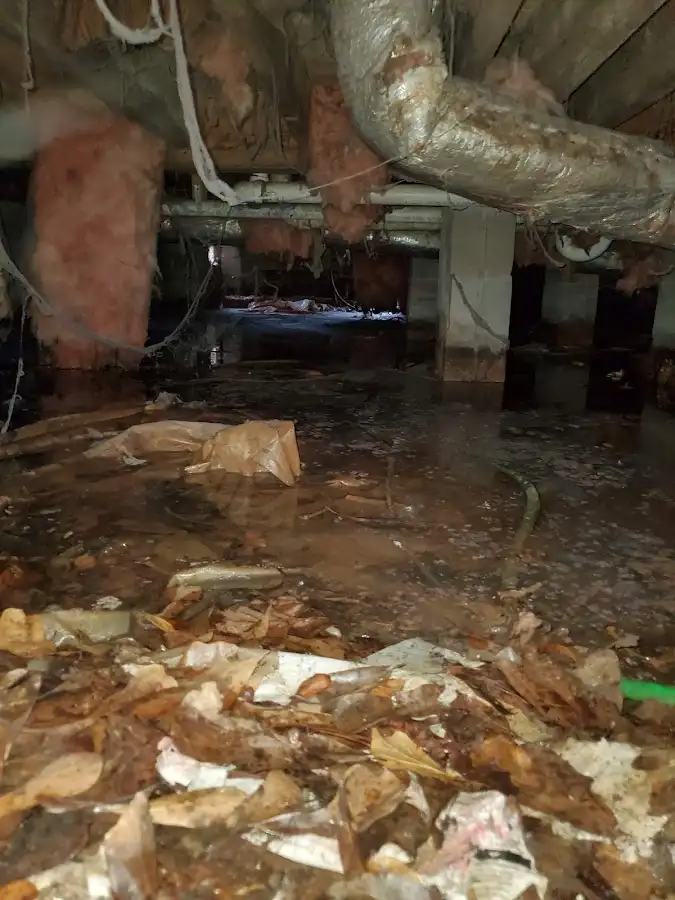 Crawl space flood assessment for Commercial Water Damage Restoration in Plumas Lake
